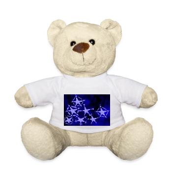 7 BLUE STARS - Teddy Bear - white - Front