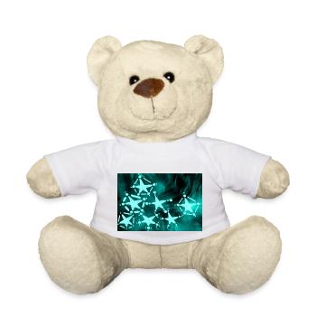 7 BLUE STARS - Teddy Bear - white - Front