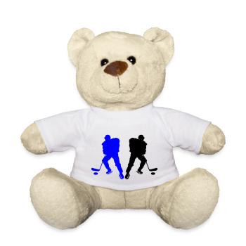 Joueurs de hockey - Nounours - blanc - Devant