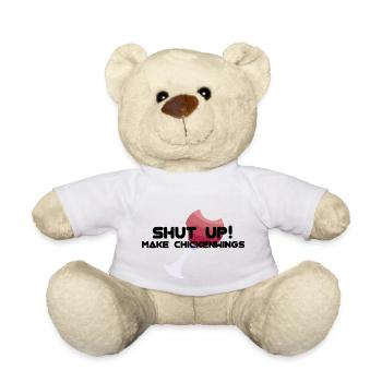 SHUT UP! MAKE CHICKENWINGS - Teddy - Weiß - Vorne