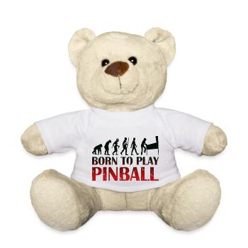 Born to play Pinball - Pinball machine Evolution - Teddy Bear - white - Front