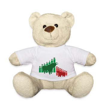 Bullish, Bearish... Buy and hold - Teddy Bear - white - Front