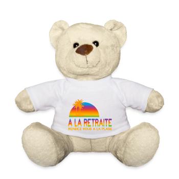La retraite a la plage - Nounours - blanc - Devant