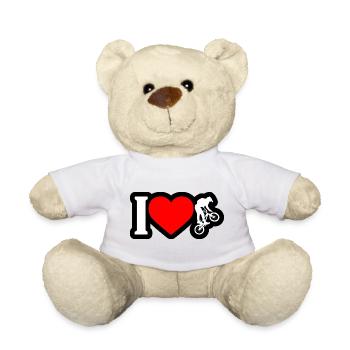 I Love Cycling - Teddy Bear - white - Front