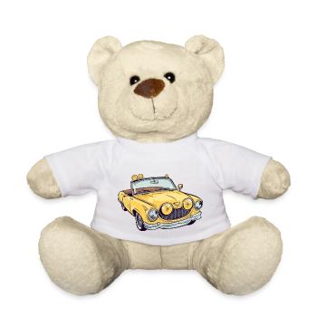 Cabriolet jaune - Nounours - blanc - Devant