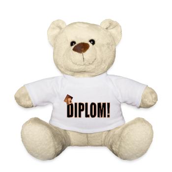 Universität Abschluss Diplom DOKTORHUT - Teddy - Weiß - Vorne