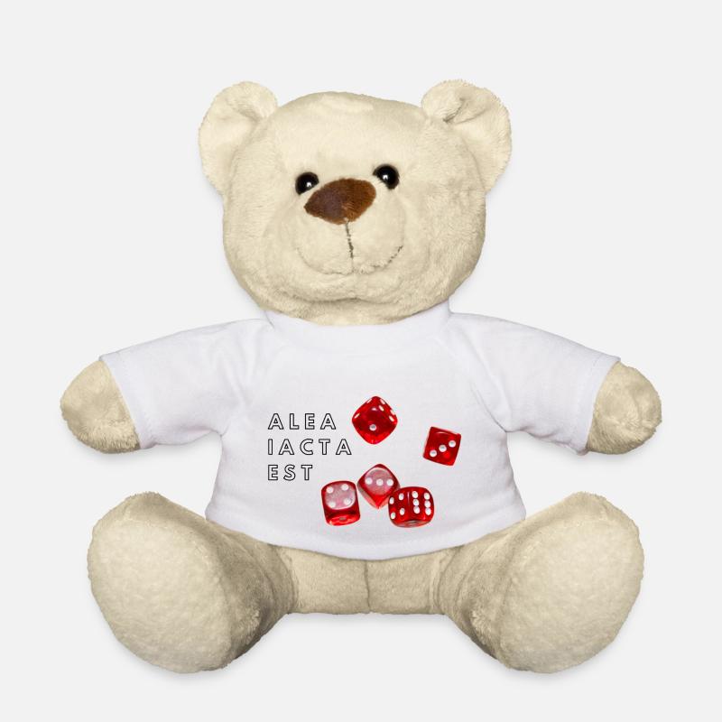 alea iacta est Die Würfel sind gefallen - Teddy - Weiß