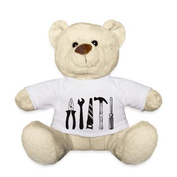Artisan bricoleur Artisan Artisan Outil Construction - Nounours - blanc - Devant