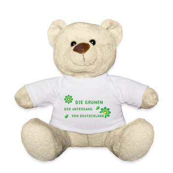 Deutschland die Grünen grün - Teddy - Weiß - Vorne