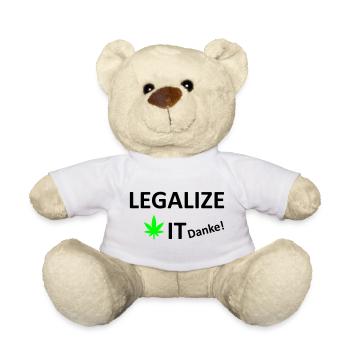 Legalize It weed Cannabis Marihuana - Teddy - Weiß - Vorne