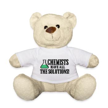 Les chimistes ont toutes les solutions - Nounours - blanc - Devant