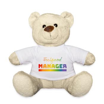 Tshirt Feelgood Manager rainbow - Teddy Bear - white - Front