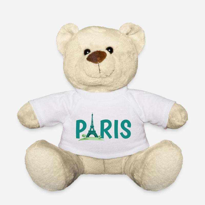 Horizon de Paris avec l’illustration de la Tour Eiffel - Nounours - blanc