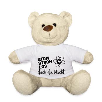 Sprüche Winter Atomstromlos durch die Nacht - Teddy - Weiß - Vorne