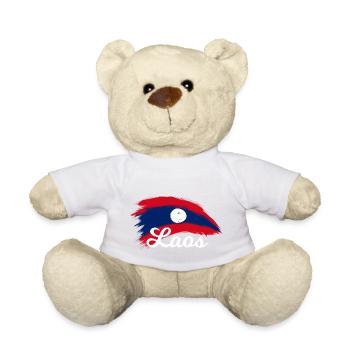 Laos Lao Drapeau Laotien éléphant Lao I cadeau - Nounours - blanc - Devant