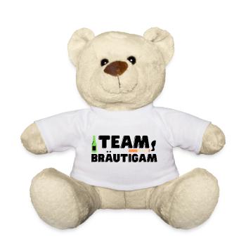 Team Bräutigam Feier Junggesellenabschied - Teddy - Weiß - Vorne