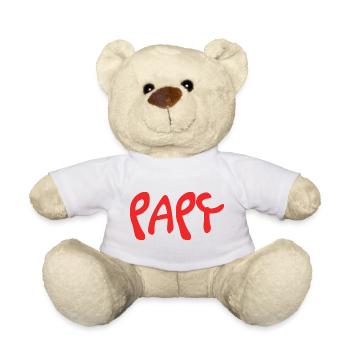 PAPY. FÊTE DES PÈRES. BONNE FÊTE PAPY. JE T'AIME. - Nounours - blanc - Devant