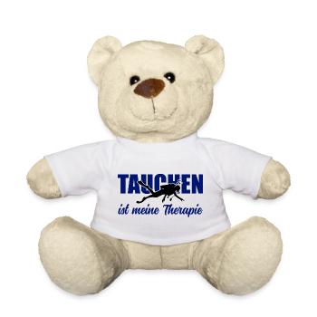 Tauchen ist meine Therapie – Taucher-Spruch - Teddy - Weiß - Vorne