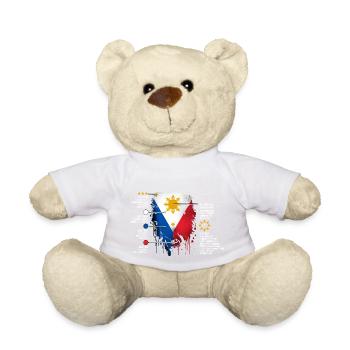 Philippinen Filipino Flagge Stolz I Geschenk - Teddy - Weiß - Vorne