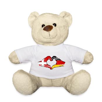 Danemark Allemagne forme de coeur avec les mains utilisées - Nounours - blanc - Devant