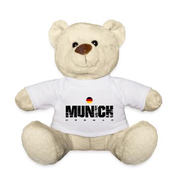 Drapeau allemand Emblème circulaire - Nounours - blanc - Devant