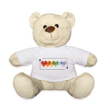 Rainbow - Teddy Bear - white - Front