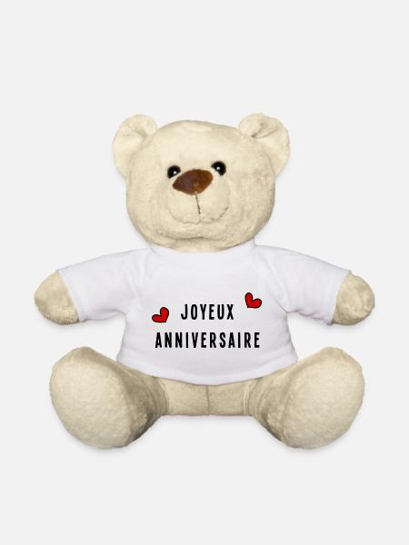 JOYEUX ANNIVERSAIRE - Nounours - blanc