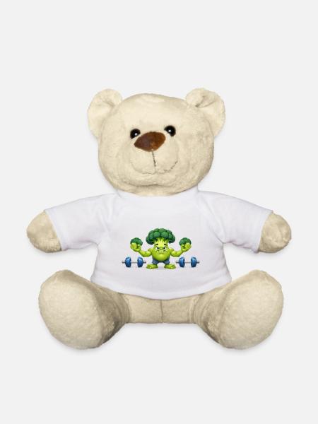 Brokkoli Gewichtheber - Teddy - Weiß