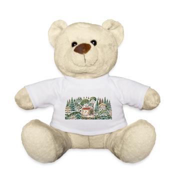 Vivre près de la nature avec une petite maison en forêt - Nounours - blanc - Devant