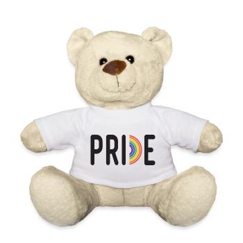 LGBT Pride Month - Pride. Rainbow Flag - Teddy Bear - white - Front
