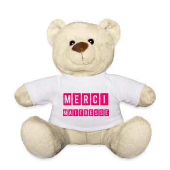 MERCI. MAÎTRESSE. MAÎTRE. MERCI MAÎTRESSE - Nounours - blanc - Devant