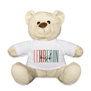Lehrerin Musik Musiklehrerin Schule Geschenk - Teddy - Weiß - Vorne