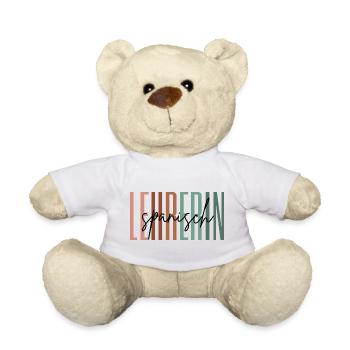 Lehrerin Spanisch Spanischlehrerin Geschenk - Teddy - Weiß - Vorne