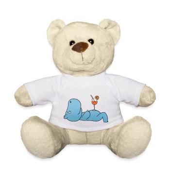Nilpferd Cocktail - Teddy - Weiß - Vorne