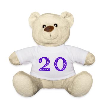 20. 20 JAHRE. 20-JÄHRIGES JUBILÄUM. 20-JÄHRIGES JUBILÄUM. - Teddy - Weiß - Vorne