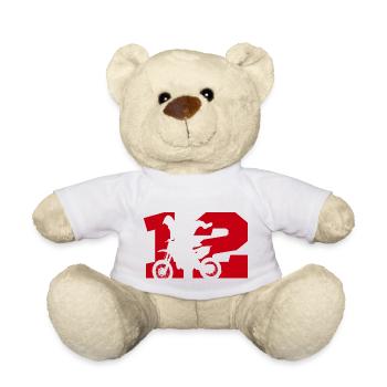 Moto 12 biker - Teddy Bear - white - Front
