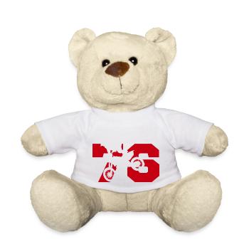 Moto 76 motard - Nounours - blanc - Devant