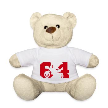 Moto 64 biker - Teddy Bear - white - Front