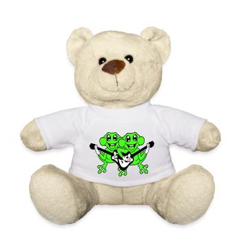 Frogs Guitar Band Cute Two Frog Friends Team - Nounours - blanc - Devant