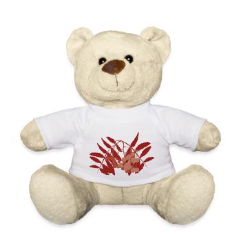 Baie de sorbier abstraite - Nounours - blanc - Devant