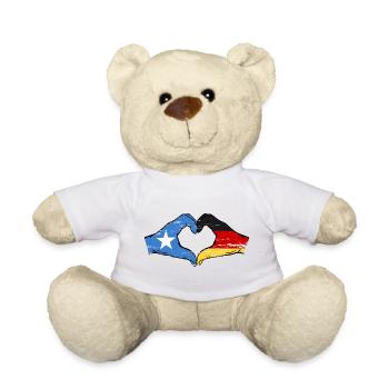 Somalia Germany Flag Hands Heart Shape Used - Teddy Bear - white - Front