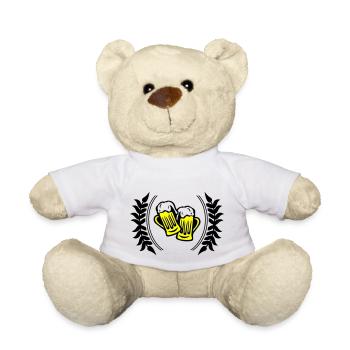 Icône de la bière - Nounours - blanc - Devant