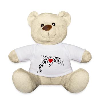 Cœurs de dauphin 2 - Nounours - blanc - Devant