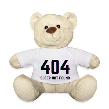 404 Sleep Not Found - Teddy Bear - white - Front