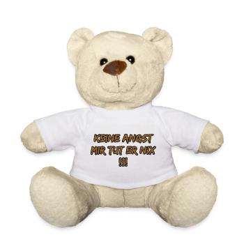 Keine Angst Mir Tut Er Nix - Teddy - Weiß - Vorne