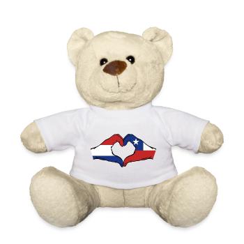 Hollande Chili Drapeau Mains Forme Coeur - Nounours - blanc - Devant