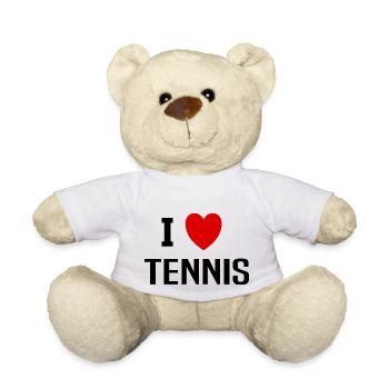 Ich liebe Tennis - Teddy - Weiß - Vorne