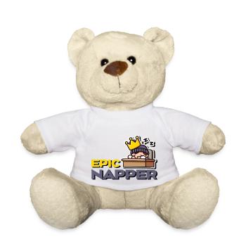 Epic Napper - Witziger Cartoon für Langschläfer - Teddy - Weiß - Vorne