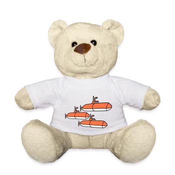 3 U-Boote Flotte Drei Geschwader Gruppe Team Crew - Teddy - Weiß - Vorne
