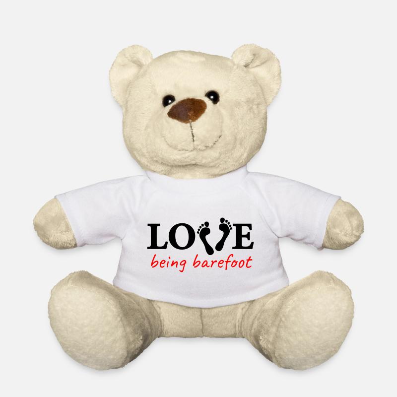 l’amour d’être pieds nus Version 2 - l’amour d’être pieds nus - Nounours - blanc